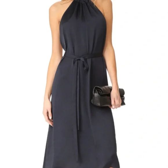 Theory Nayline Midi Dress - Navy 12 - Picture 4 of 10